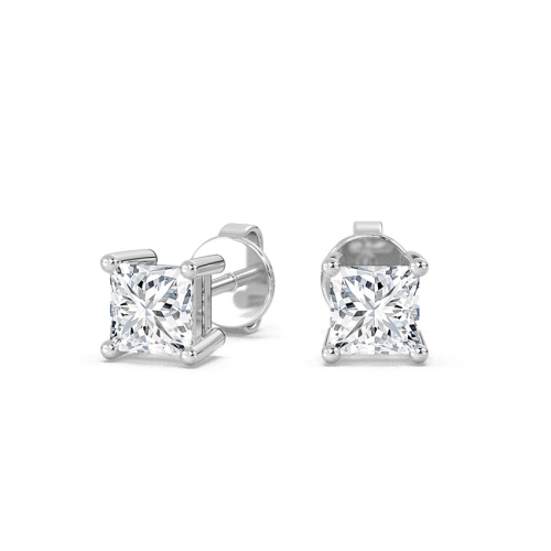 Princess Diamond Stud Earrings